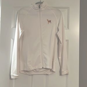 Peter Millar White Golf Zip Jacket